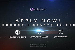 AdLunam Accelerator: Launching you from Zero to IDO