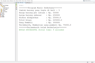 IF ELSE — Program Kasir Sederhana (BP1 JAVA)