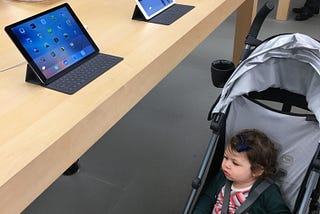 Earlier today I played with iPad Pro at the mall (super briefly because I had a bored toddler…