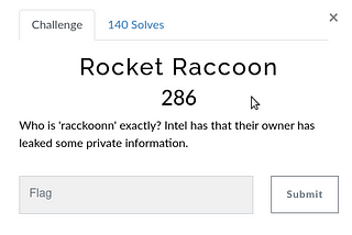 VishwaCTF 2022 — Rocket Raccoon <286>