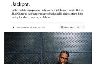 🏀 SGA, Converse, and the power of a good NBA partnership