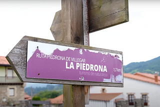 signal to Piedrona at Valles Pasiegos, Cantabria