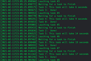 Controlling concurrency of asynchronous blocks in