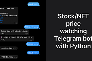 Stock/NFT price watching Telegram bot with Python