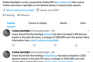 Codeq Spotlight: Casting a Spotlight on Hate.