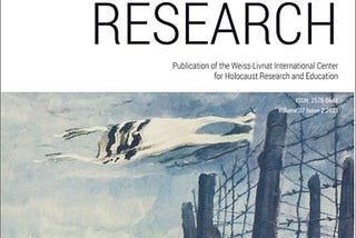 Copertina della rivista “The Journal of Holocaust Research” [Vol. 37–2023]