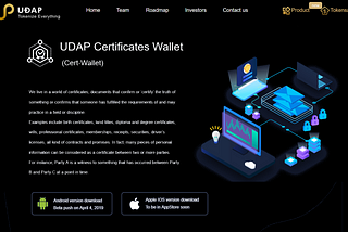 UDAP is Releasing Cert-Wallet, the World’s First Ethereum-based Digital Certificates