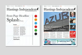 Redesigning a local newspaper (almost)