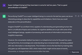 The Comatose Genius: ChatGPT