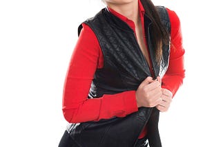 ladies leather waistcoat