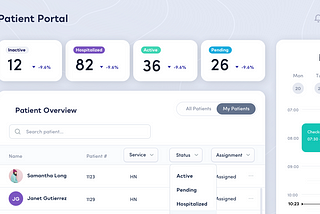 Case study: A web app for patient management