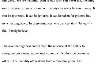 What does it mean to be Beautiful?