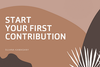 Guide to make your First Contribution