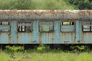 Jibou: last station for abandoned train cars