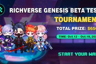 Richverse Genesis Beta Test Tournament Officially Opens