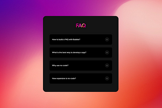 How to build a FAQ page in Bubble in 5 quick steps