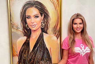 Win an Angelina Jolie painting and many prizes by supporting Breast Cancer Awareness Month