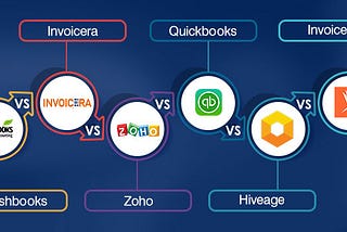 Know the difference between these best Invoicing Software- Fresh books,Invoicera,Quickbooks,Zoho and Hiveage