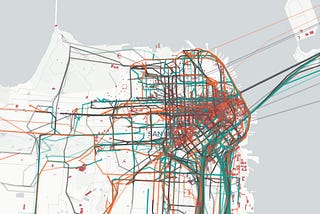 Light Background of San Francisco with Taxi Cab Trails