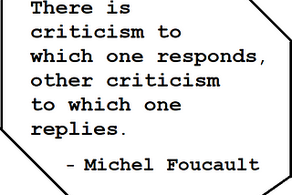 Foucault on criticism monsters and the laws of vain reviews