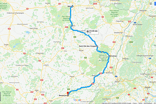 Day 3 (James): Metz — Saint-Dié-des-Vosges — Colmar — Besançon