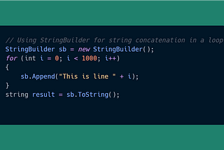 C# Tip: Avoid String Concatenation with ‘+’ in a Loop