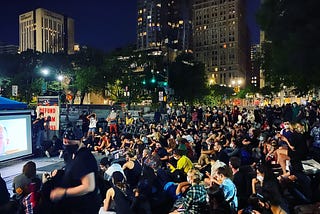 Activists at #OccupyCityHall watch NYC Council Budget Negotiations