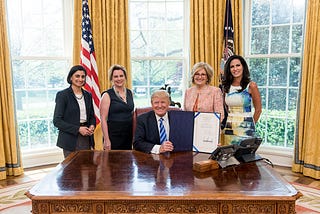 Donald Trump in the oval office