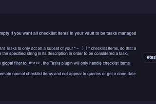 The global task filter section of the Obsidian Community Plugin