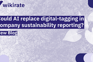 Could AI replace digital-tagging in company sustainability reporting?