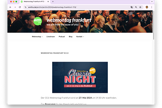May 17OSSci @ Web Monday Frankfurt