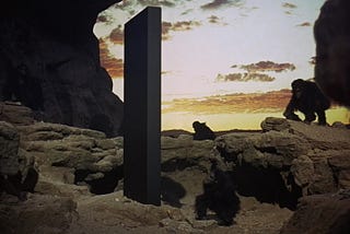 An image of a monolithic stone from the movie 2001: A Space Oddyesye
