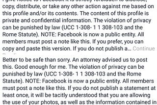 About that Facebook Privacy Hoax…
