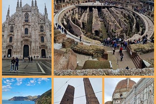 Italian cities — Milan, Bologna, Cinque Terre, Florence, Rome