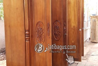 Jual Lemari Pakaian 4 Pintu Ukir Jepara Jati