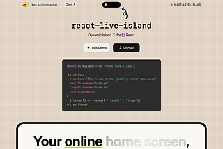 react-live-island, Dynamic Island for React