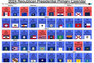 2024 Republican Presidential Primary Calendar