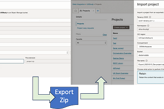 Exporting and Importing in OCI Data Integration