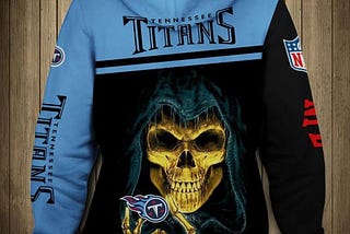 Tennessee Titans Nfl Golden Skull 3D Hoodie