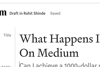 What Happens If I Write Consistently On Medium