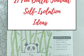 21 Fun Bullet Journal Self-Isolation Ideas