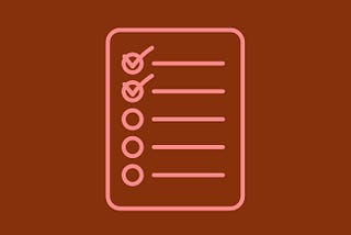 A graphic of a checklist of five items with two check marked.