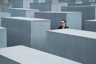 A guy in a maze.