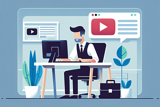 man creating youtube videos