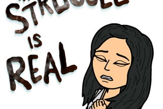 Bitmoji that Expresses My Struggle with Social Media at Work