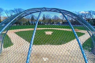 The empty baseball fields of one small American town during the lockdown