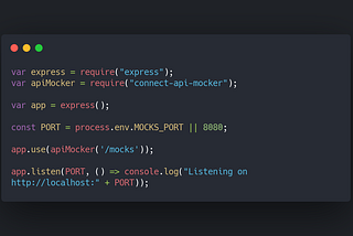 Create a simple mock server based on Node.js with Express and connect-api-mocker