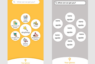 Wireframing Glovo, Challenge 2