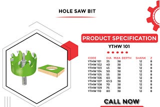 Buy Hole Saw Bit a Hand Drill Tool at latest price in Ahmedabad | Yash Tooling System