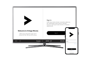Vintage Movies: SmartTV and Mobile Clickable Prototype
